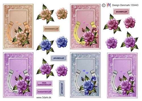 3D Blomster og hestesko